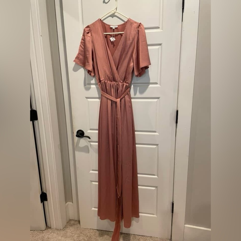 NWT Baltic born blush satin dress